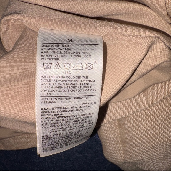 Old Navy Women’s Tan Linen Blend Blazer Size Medium - Picture 7 of 7